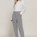 High Waist Pintuck Detail Long Pants