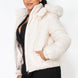 Insulated Zip-up Faux Fur Hooded Jacket