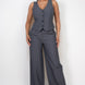 Pleated Double Waistband Pants