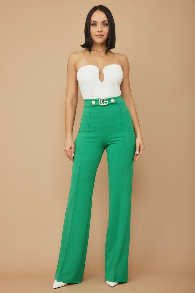 CG Buckle And Button Detail Pants