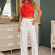 Flower Detailed Fashion Crop Top