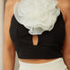 Flower Detailed Fashion Crop Top