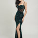 Cecily Teddy Velvet Corset Maxi Dress