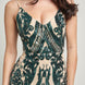 Spaghetti Strap Art Deco Sequins Maxi Dress