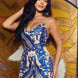 Spaghetti Strap Art Deco Sequins Maxi Dress