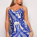 Spaghetti Strap Art Deco Sequins Maxi Dress