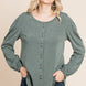 Solid Tr Spandex Long Sleeve Top