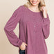 Solid Tr Spandex Long Sleeve Top