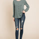 Solid Tr Spandex Long Sleeve Top