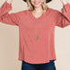 Casual V Neck Basic Long Sleeve Top