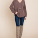 Casual V Neck Basic Long Sleeve Top