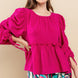 Round Neckline Babydoll Top