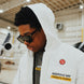Happy Pockets Windbreaker Zip-Up Jacket (White)