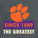 Clemson Tigers - Garment Colors Smoke Grey T-Shirt