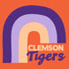Clemson Tigers - Rainbow & Retro Type Orange T-Shirt