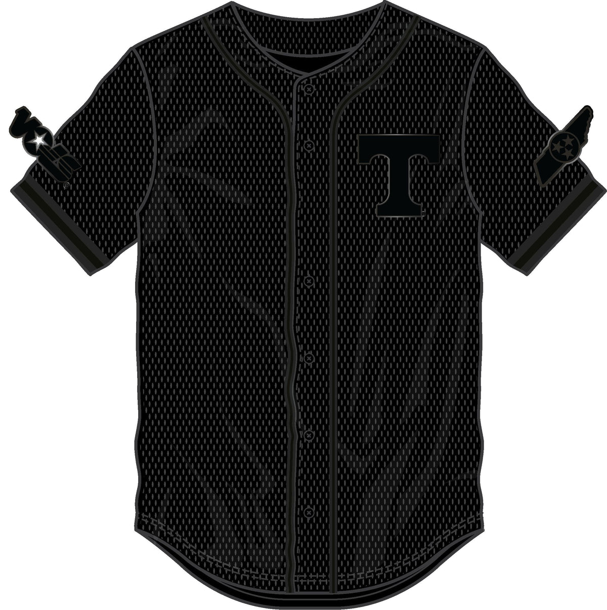 Tennessee Volunteers - NCAA University of Tennessee at Knoxville Triple Black Logo Jersey