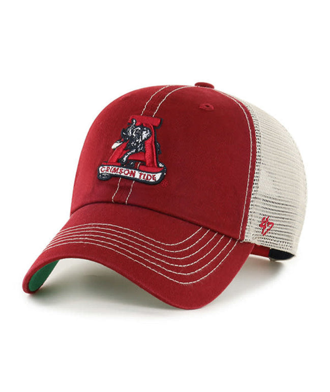 Alabama Crimson Tide - NCAA Trawler Vin Razor Red Clean Up Hat, 47 Brand