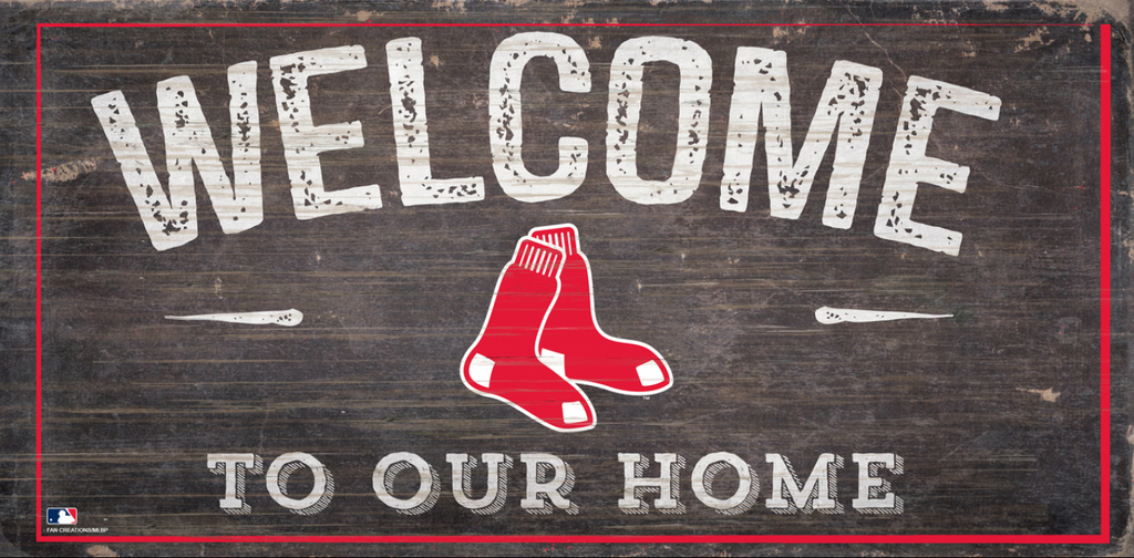 Boston Red Sox Welcome Distressed Sign