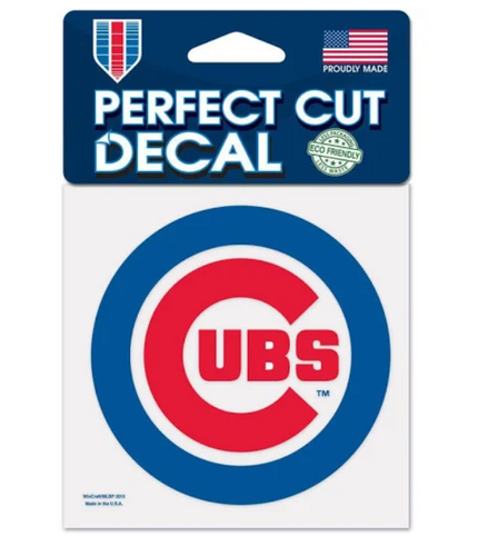 Chicago Cubs - Perfect Cut Color 4" X 4" Decal