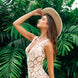 Chantilly Sculptural Jute Sun Hat in Off White
