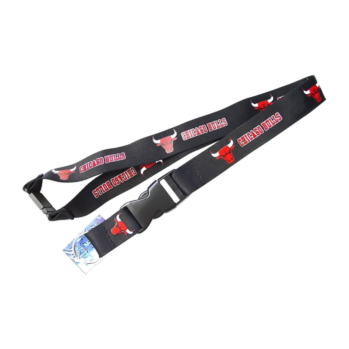 Chicago Bulls - Black Clip Lanyard Keychain ID Holder