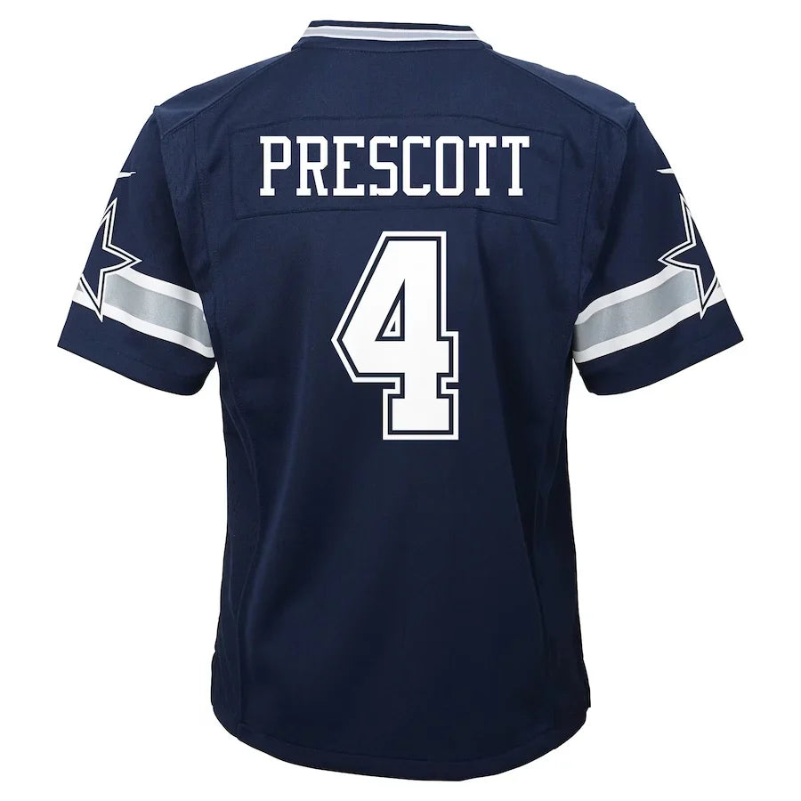 Dallas Cowboys - Dak Prescott #4 Nike Navy Game Replica Kids Jersey