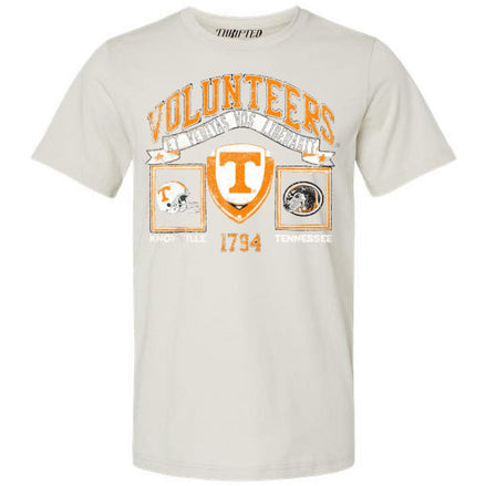 Tennessee Volunteers - Tennessee Vols Prep Patch Off White Thrifted Tee T-Shirt