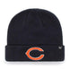 Chicago Bears - Navy Raised Cuff Knit Beanie, 47 Brand