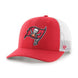 Tampa Bay Buccaneers - Red Trucker Clean Up Hat W/Strap, 47 Brand