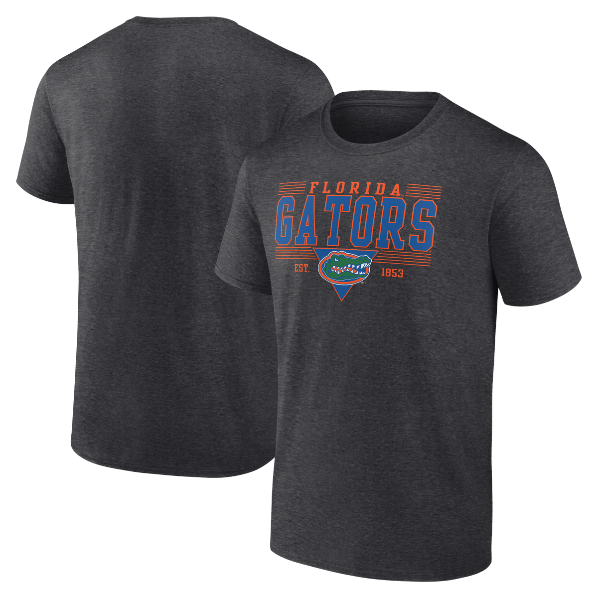 Florida Gators - Mens Triangle Multi Stripe Grey T-Shirt