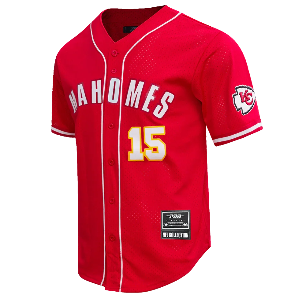 Kansas City Chiefs - NFL Patrick Mahomes #15 Mesh Bottom Down Men's Adult Shirt