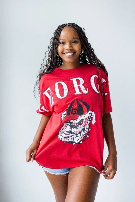Georgia Bulldogs -  Southern Split Oversized Band TeenT-Shirt