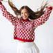 Alabama Crimson Tide - NCAA Checkerboard Cropped Crew-Neck Sweater