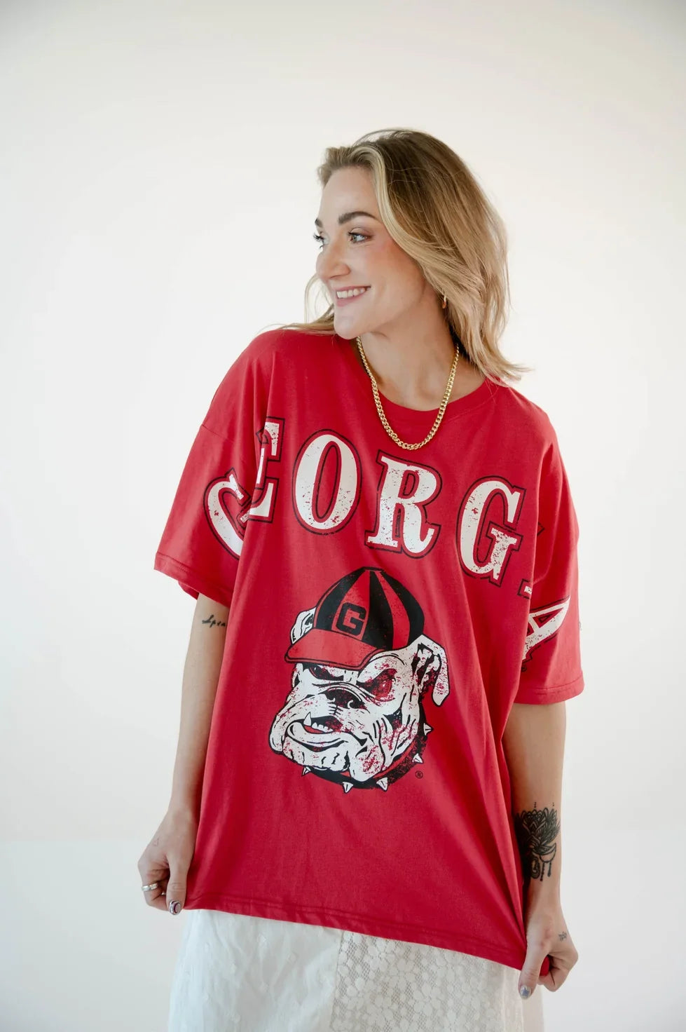 Georgia Bulldogs -  Southern Split Oversized Band TeenT-Shirt