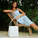 Julian Recycled Market Tote Bag in White
