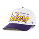 Los Angeles Lakers - NBA White Drop Shadow Hitch RF Hat, 47 Brand