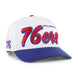 Philadelphia 76ers - NBA White Drop Shadow Hitch RF Hat, 47 Brand