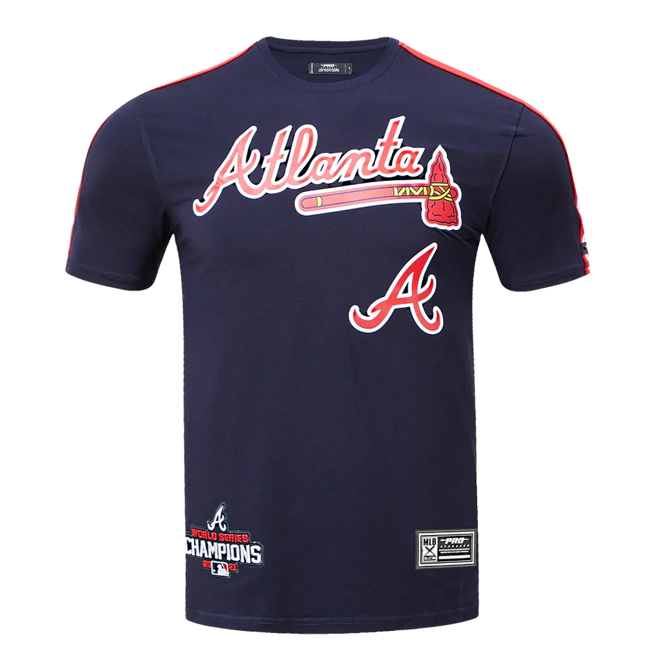 Atlanta Braves - MLB Logo Pro Team Men's Taping Top T-Shirt
