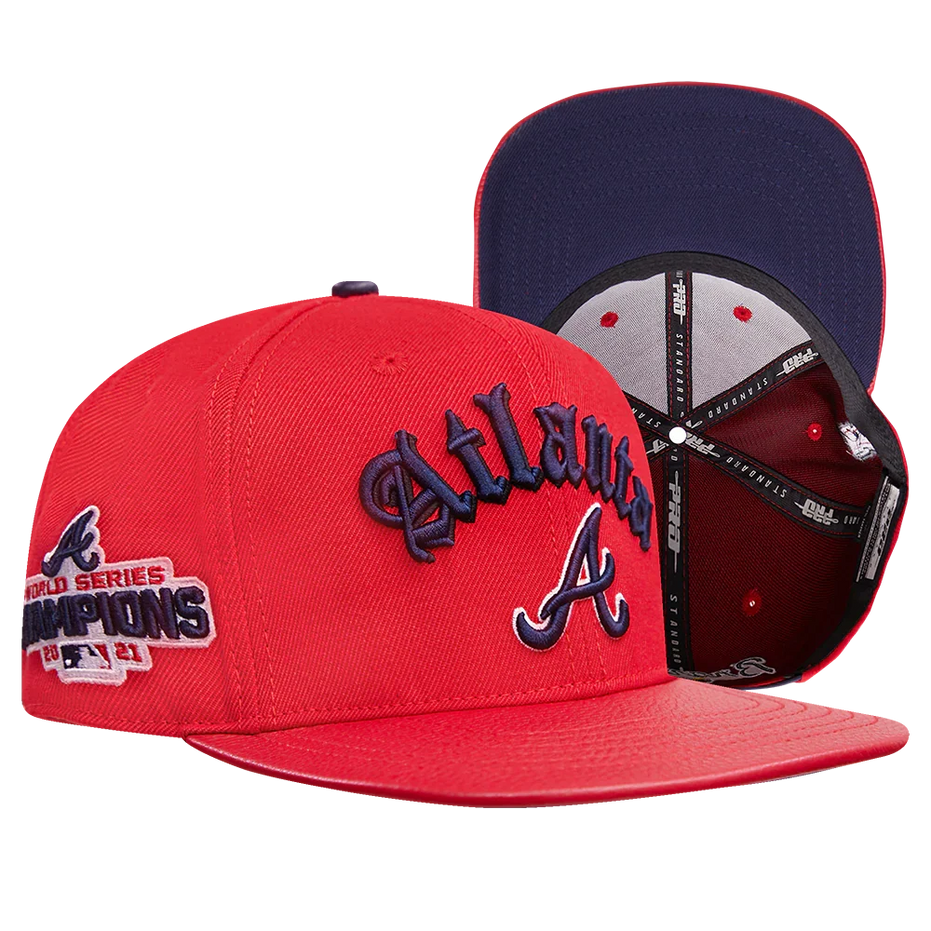 Atlanta Braves - MLB 2021 World Series Old English Snapback Hat