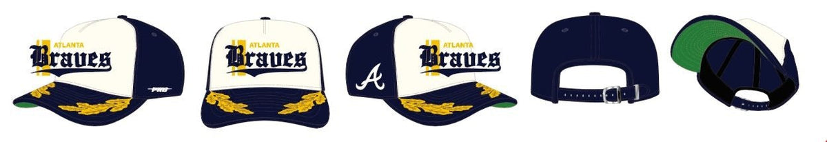 Atlanta Braves - MLB Visor Elite Pinch Front Strapback Men's Hat