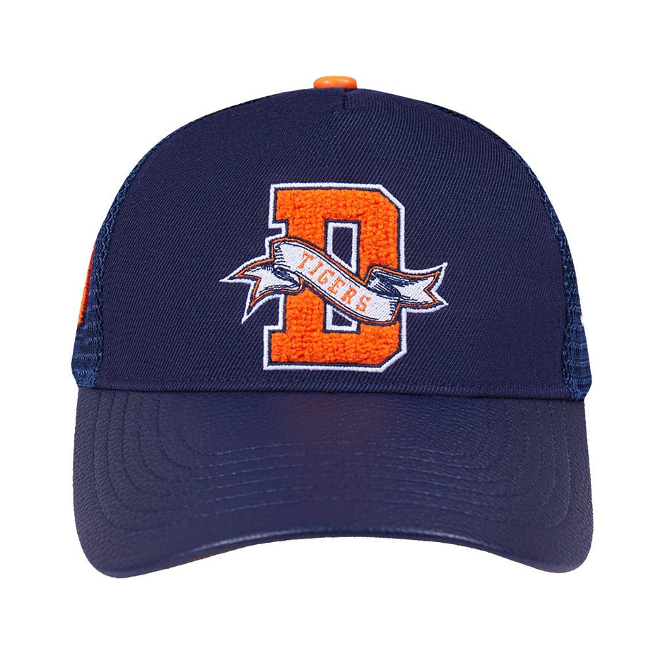 Detroit Tigers - MLB Team Pennants M Pinch Front Trucker Leather Hat