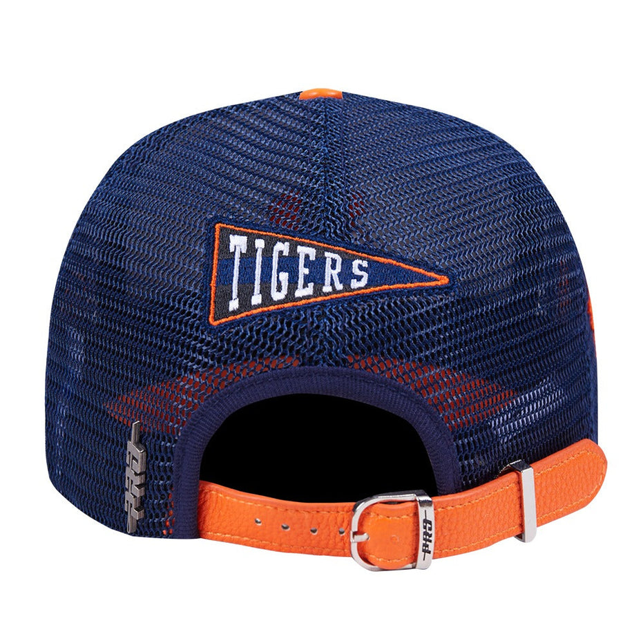 Detroit Tigers - MLB Team Pennants M Pinch Front Trucker Leather Hat