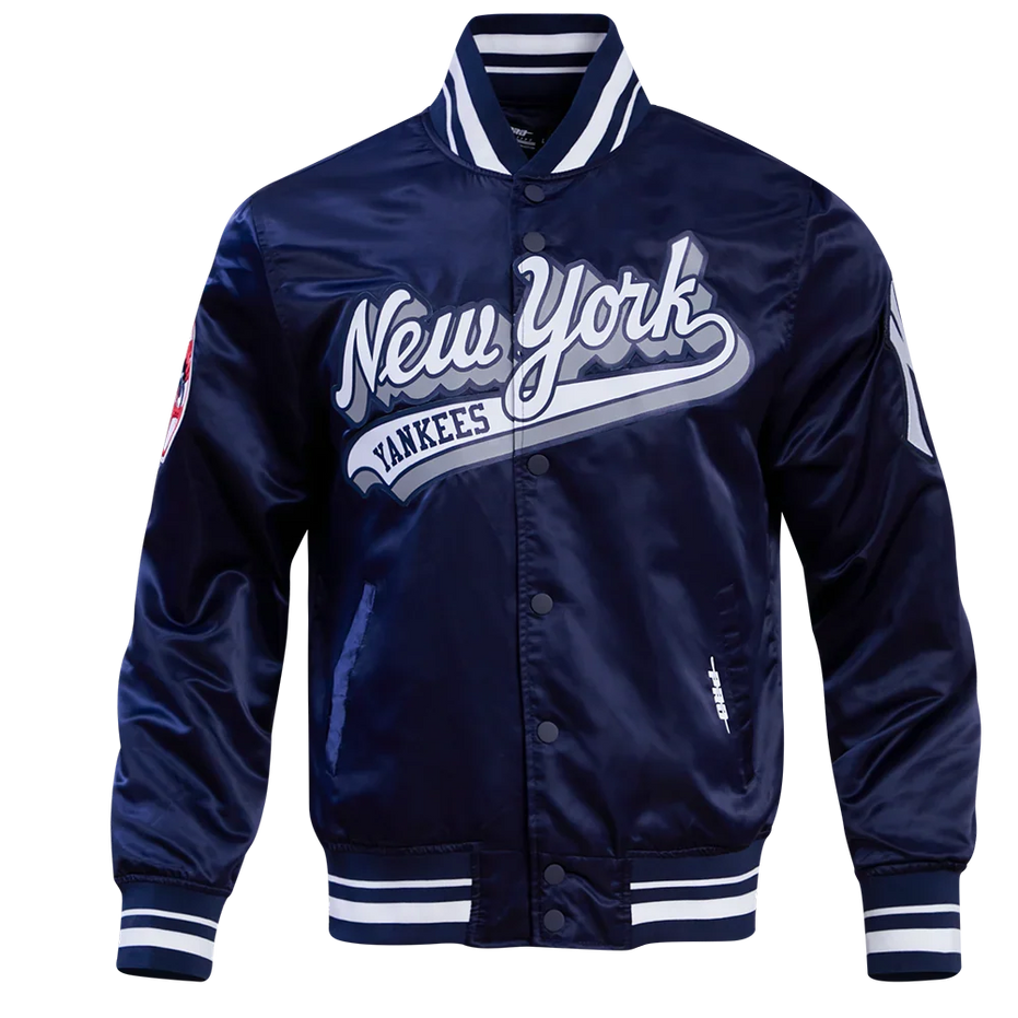 New York Yankees - MLB Script Tail Men's Rib Satin Jacket