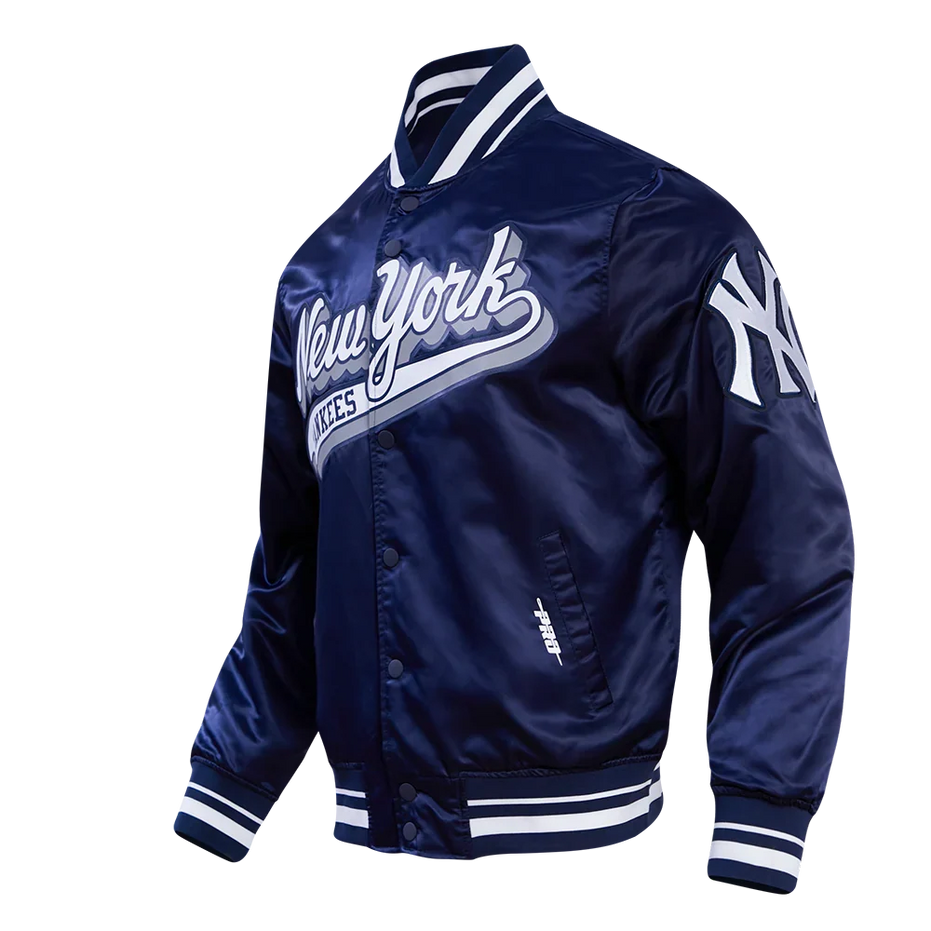 New York Yankees - MLB Script Tail Men's Rib Satin Jacket