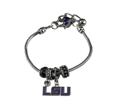 University of Louisiana State - LSU Tigers- Logo Charm Bracelet