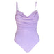 Manta Sculpting Plunge One-Piece Recycled Swimsuit in Light Purple
