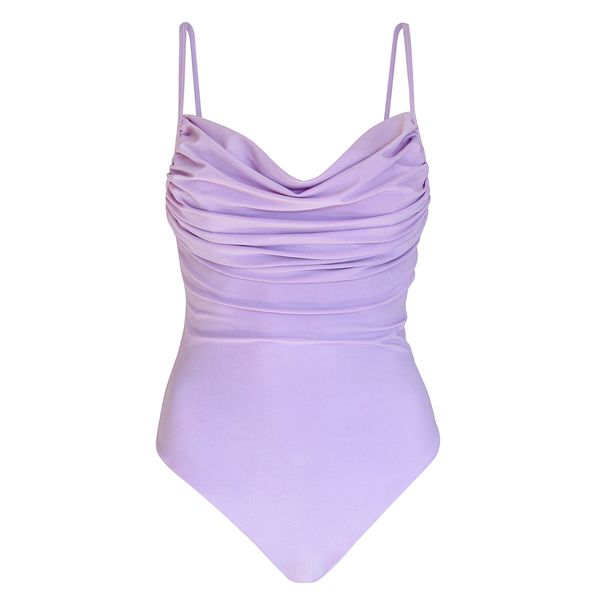 Manta Sculpting Plunge One-Piece Recycled Swimsuit in Light Purple