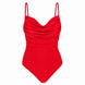 Manta Sculpting Plunge One-Piece Recycled Swimsuit in Red