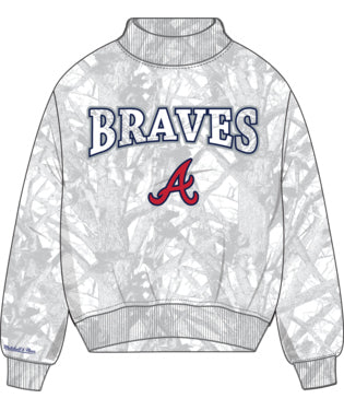 MLB Atlanta Braves Ghosted Mock Neck Fleece