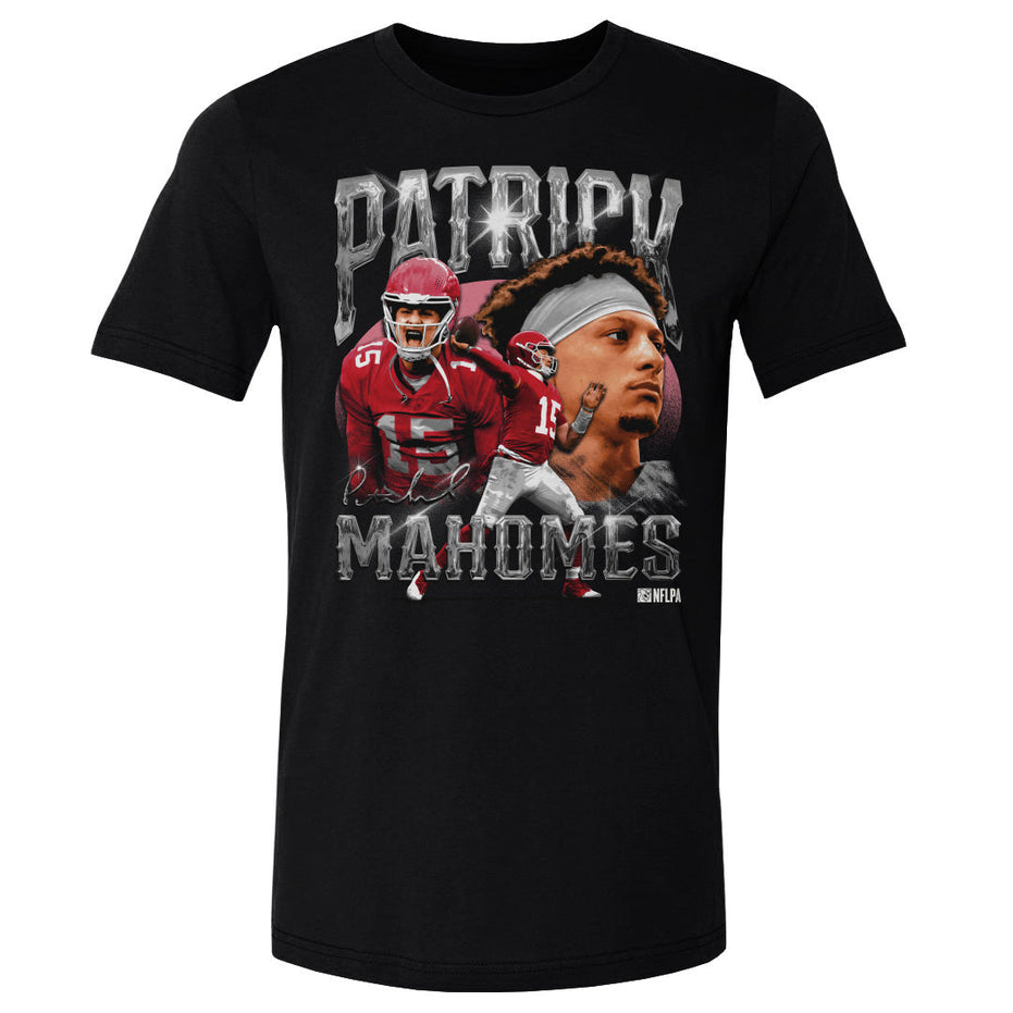 Kansas City Chiefs - Patrick Mahomes Vintage WHT Black Adult T-Shirt